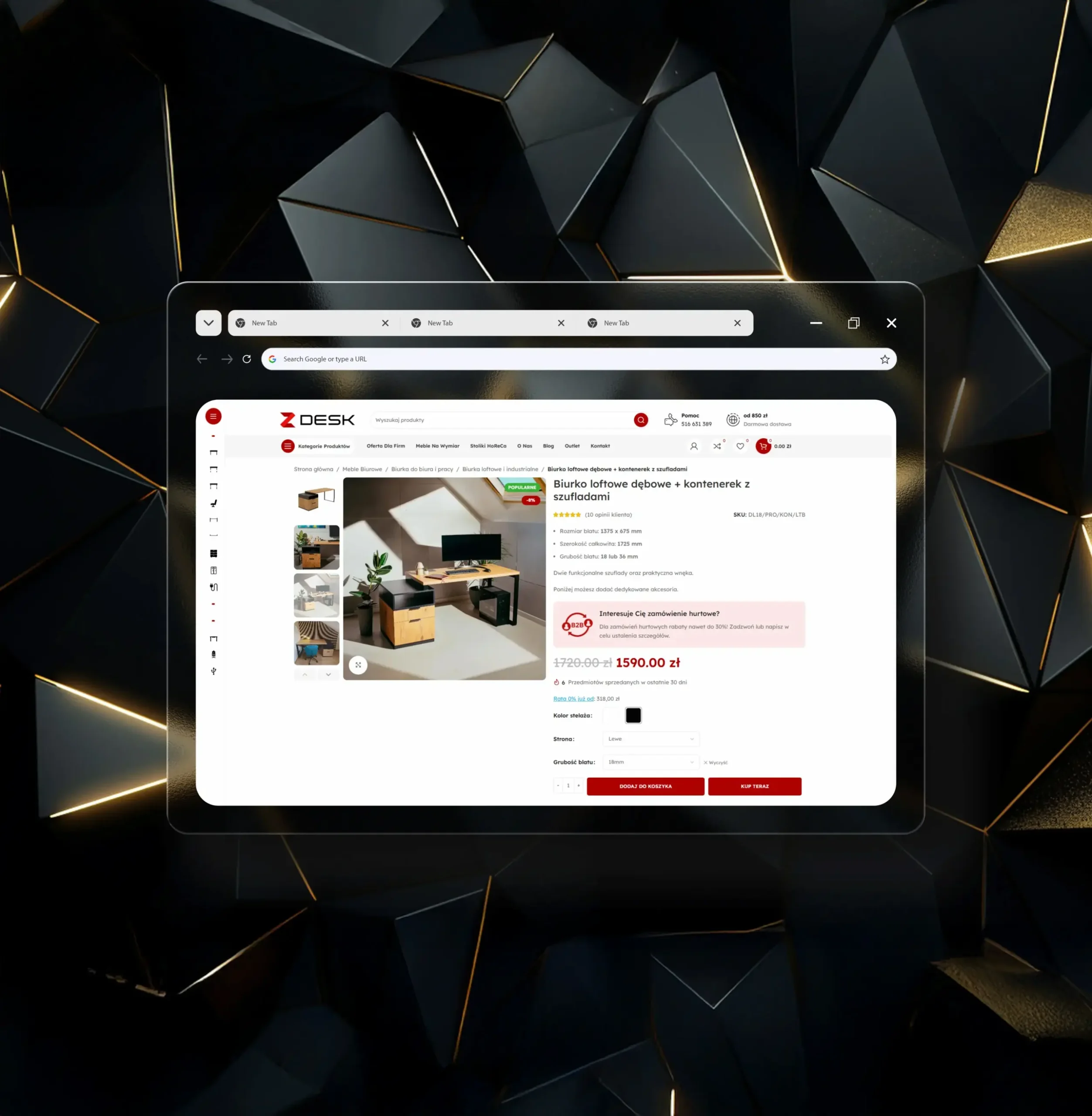 ZDESK - widok strony produktu